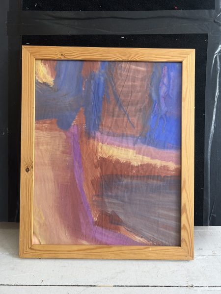 Multi-coloured Painting in Wooden Frame